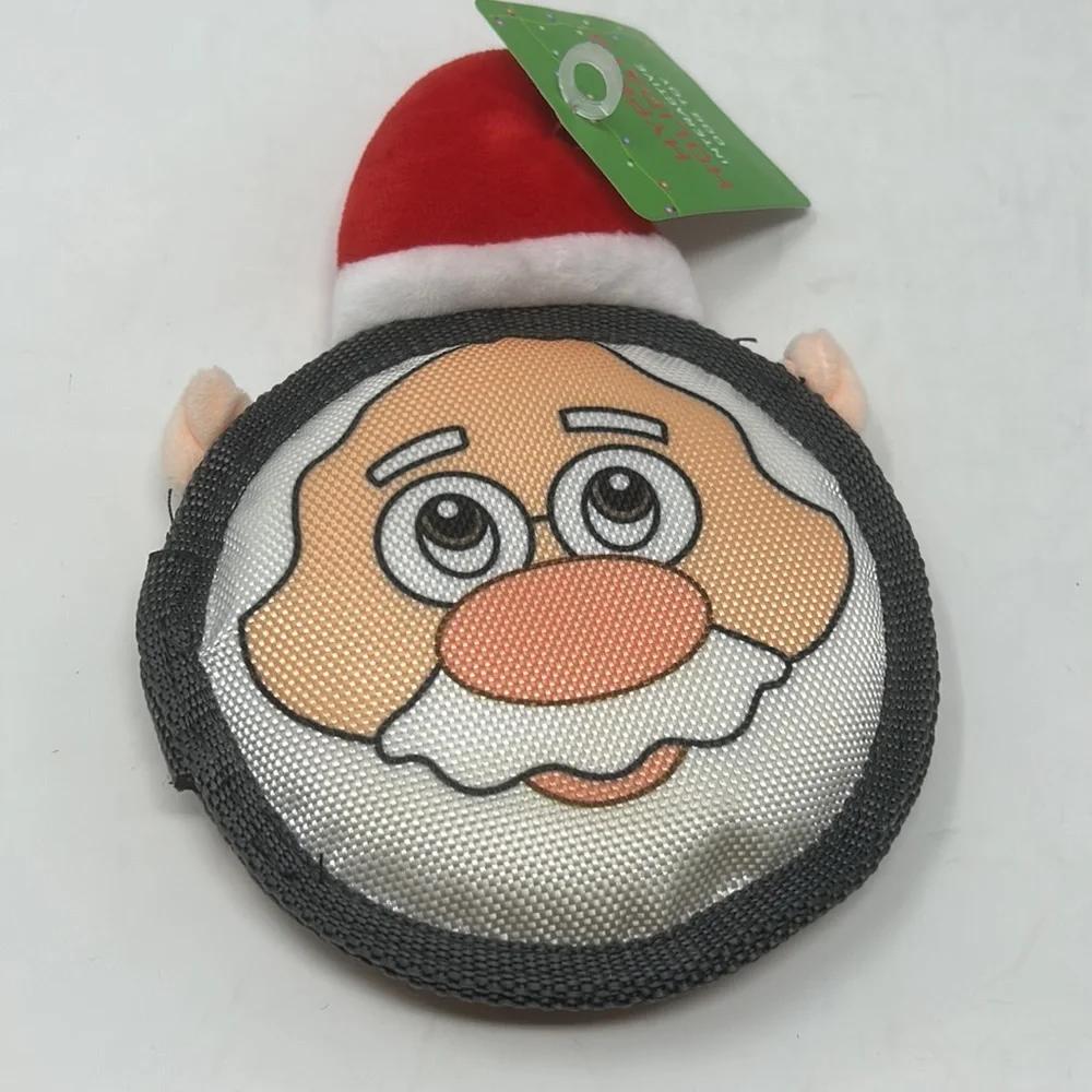 Hyper Holidays Christmas Santa Claus Face Interactive Dog Toy